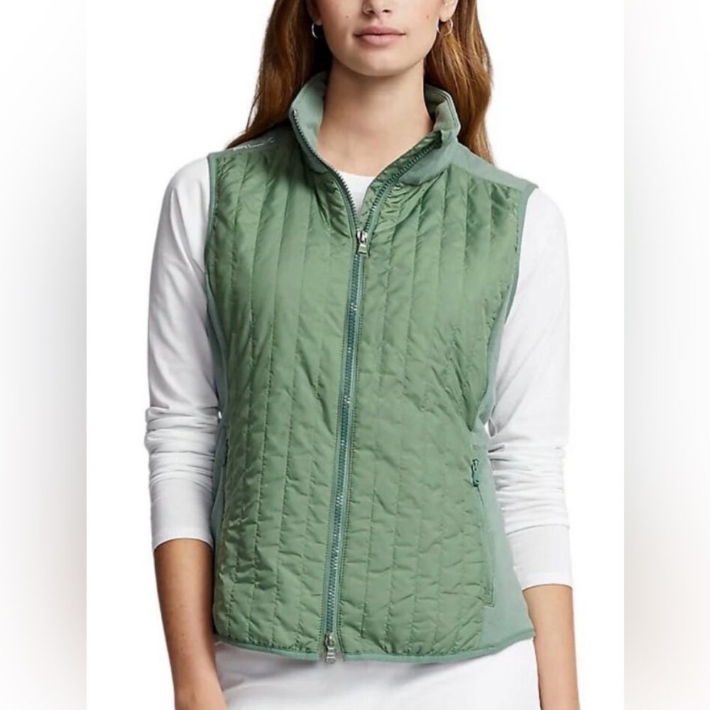 NWT RLX Ralph Lauren Women's Golf Cool Wool Hybrid Performance Full Zip Vest